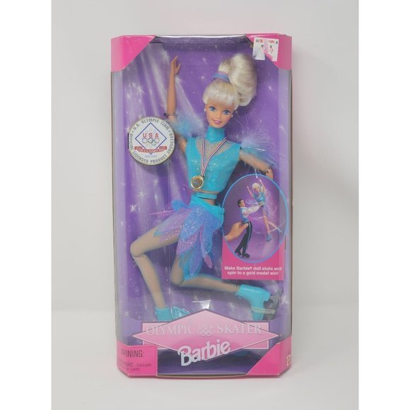 Vintage Olympic Skater Skate & Spin Barbie Doll Mattel #18501 - Picture 1 of 9